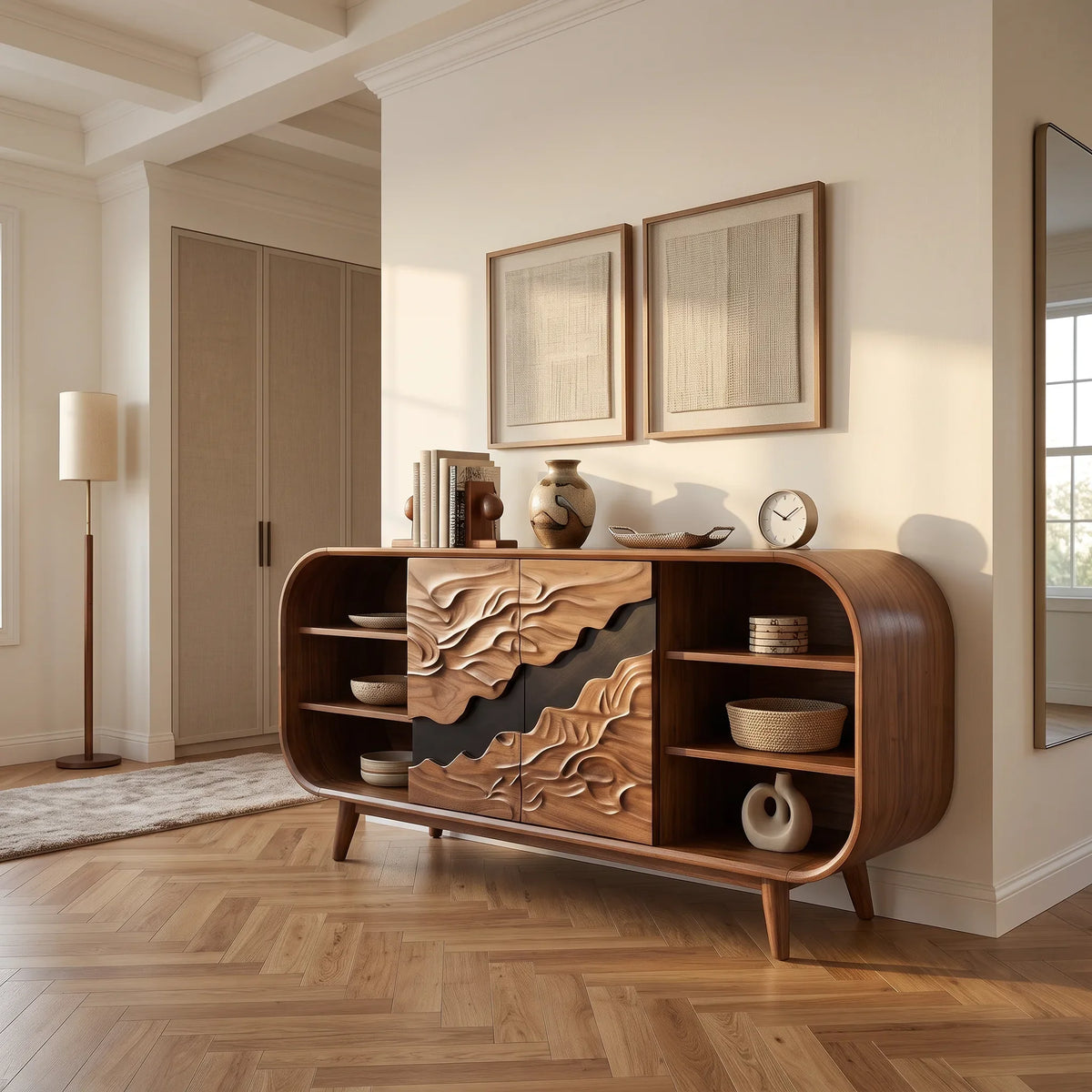 Handcrafted Sideboard Buffet Cabinet Modern Kitchen