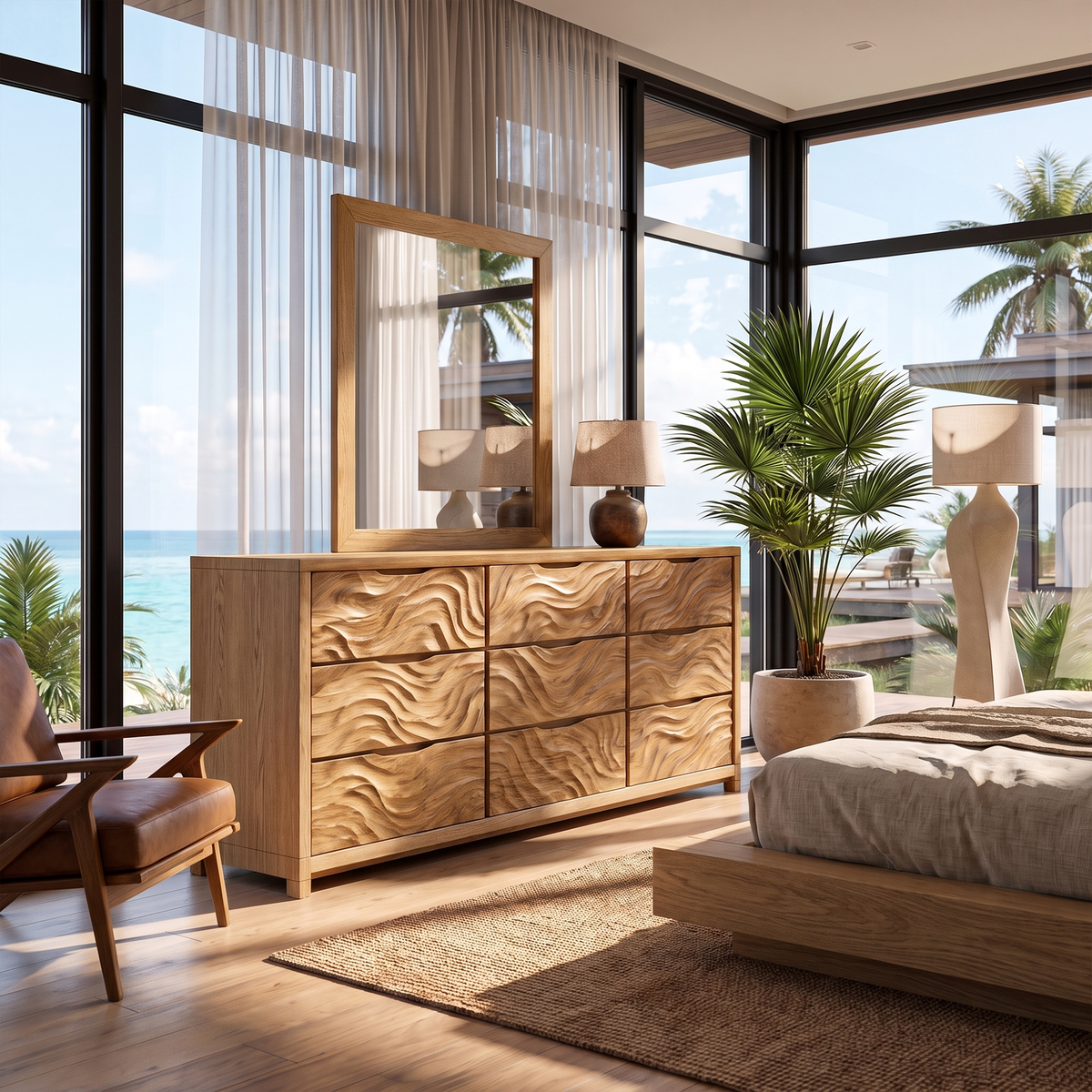 Modern Wooden Dresser For Bedroom Storage