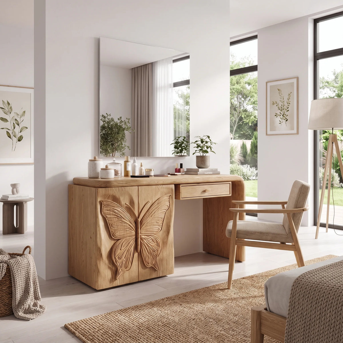 Whimsical Makeup Vanity Vanity And Dressing Table Butterfly Cabinet For Bedroom