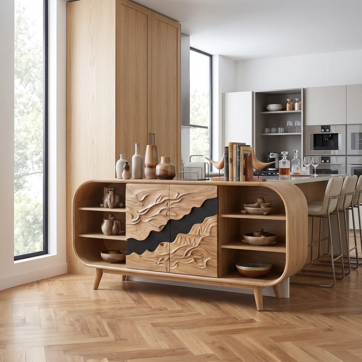 Handcrafted Sideboard Buffet Cabinet Modern Kitchen