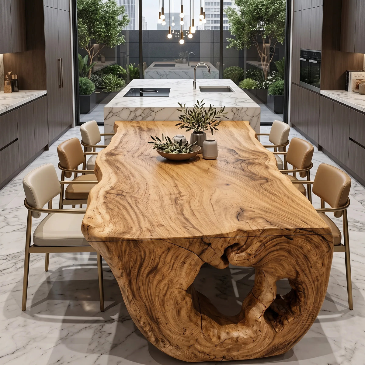 Sculptural Dining Table Top Luxury Dining Room