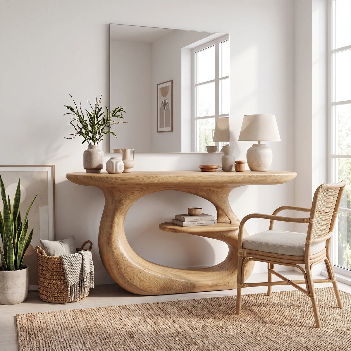 Airy Makeup Vanity Modern Vanity Desk Vanity Table Floating Design For Bedroom