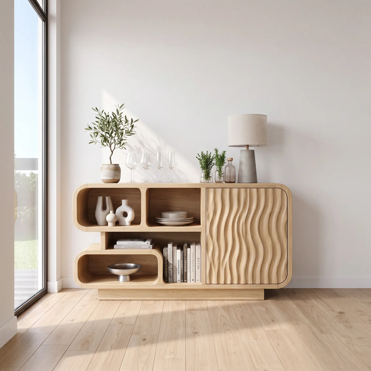 Organic Modern Sideboard Cabinet With Storage Kitchen