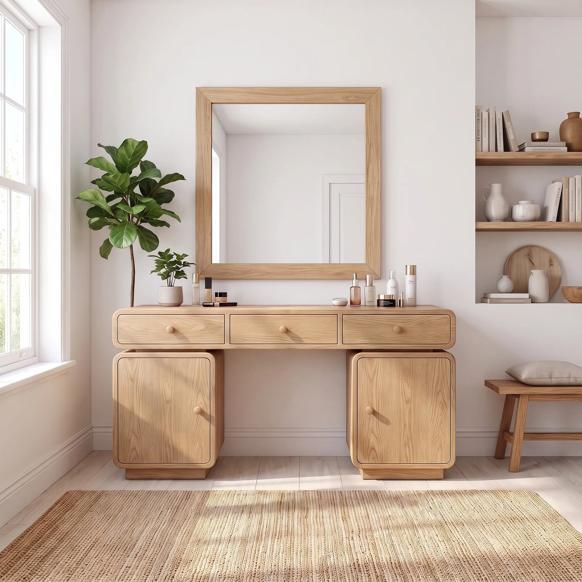 Delightful Makeup Vanity Bedroom Vanity Dressing Table Carved Drawers For Bedroom