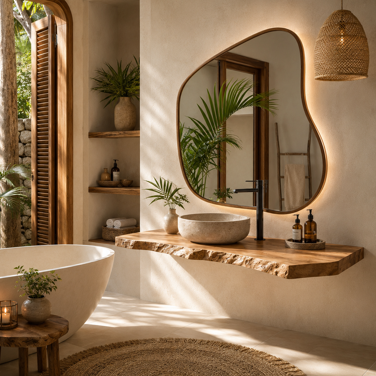 Handcrafted Live Edge Vanity For Compact Bathrooms