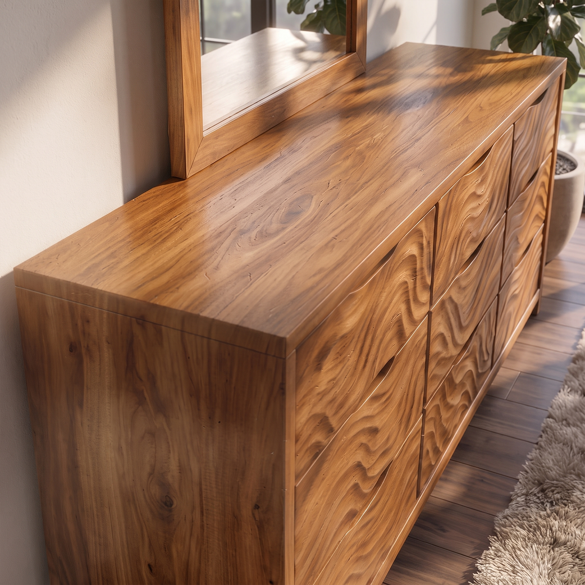 Modern Wooden Dresser For Bedroom Storage