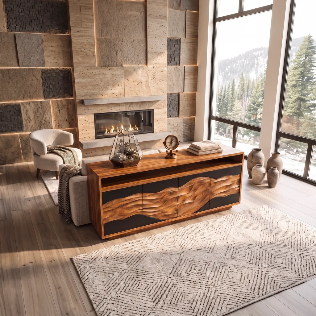 Modern Organic Dune Buffet Bright Dining Room
