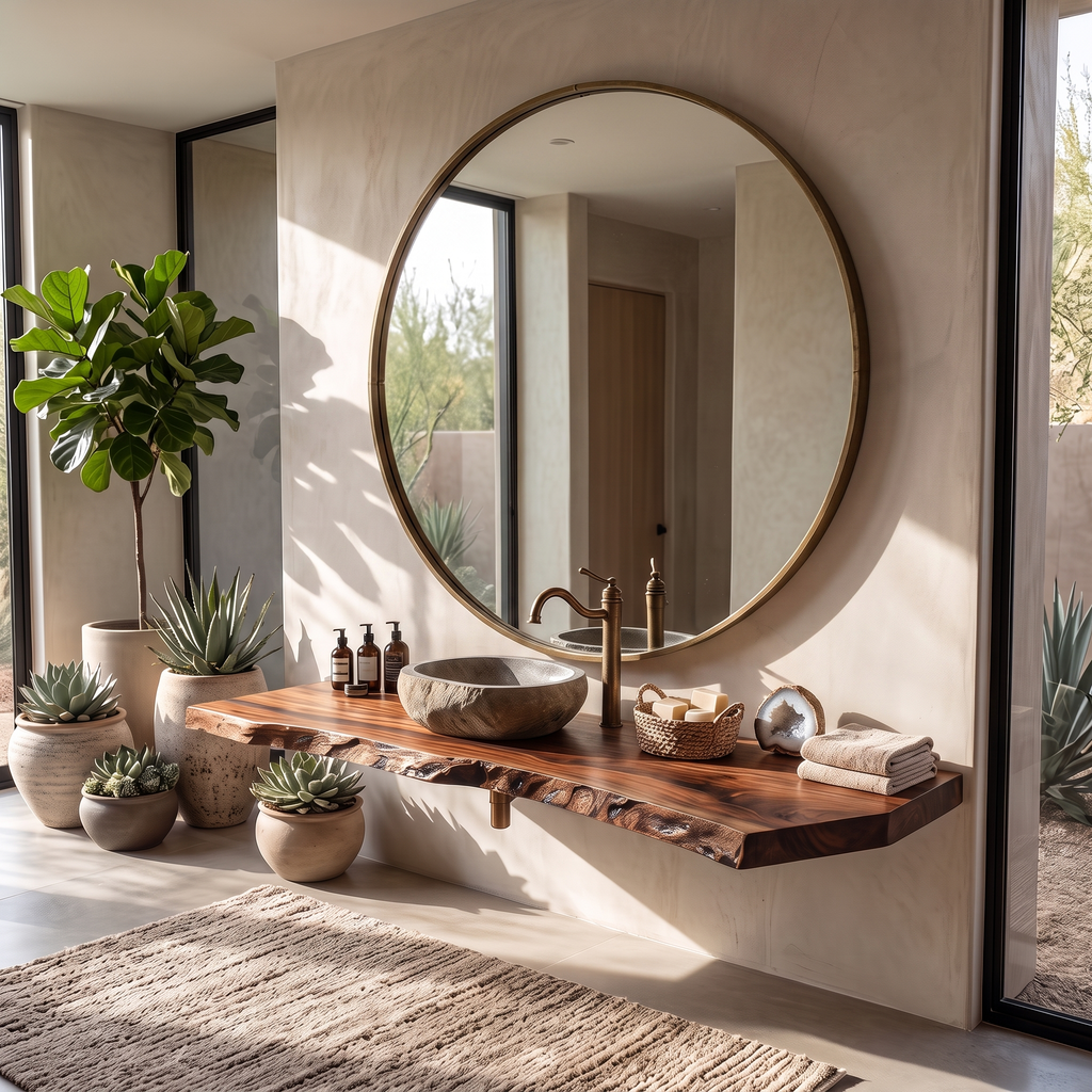 Handcrafted Live Edge Vanity For Compact Bathrooms