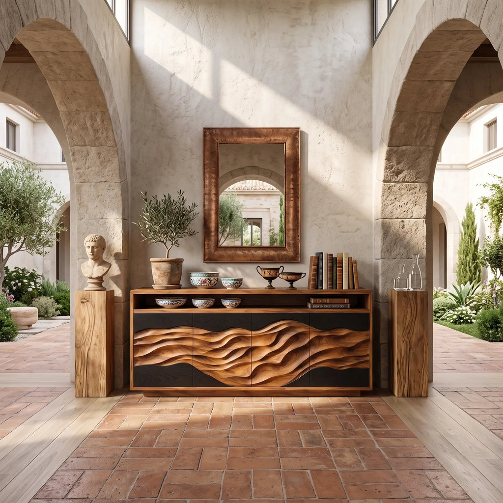 Modern Organic Dune Buffet Bright Dining Room