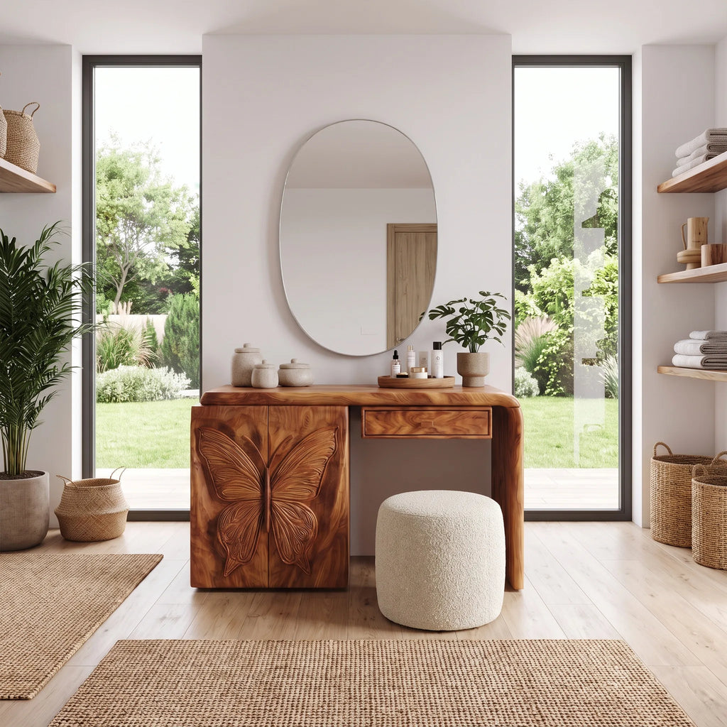 Whimsical Makeup Vanity Vanity And Dressing Table Butterfly Cabinet For Bedroom