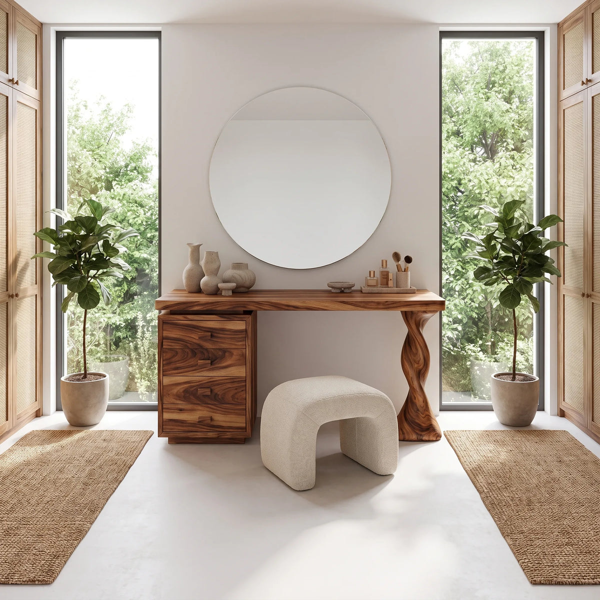Calm Makeup Vanity Bedroom Vanity Beauty Vanity Desk Four Drawers For Bedroom