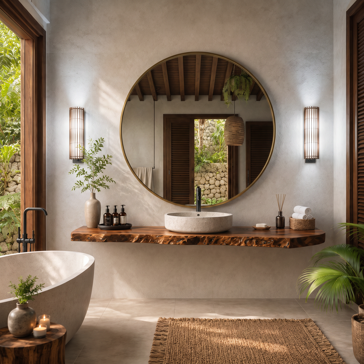 Handcrafted Live Edge Vanity For Compact Bathrooms