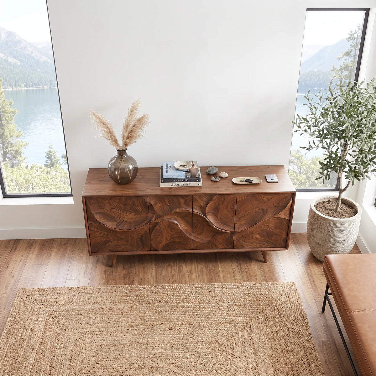 Organic Modern Buffet Cabinet With Storage Kitchen
