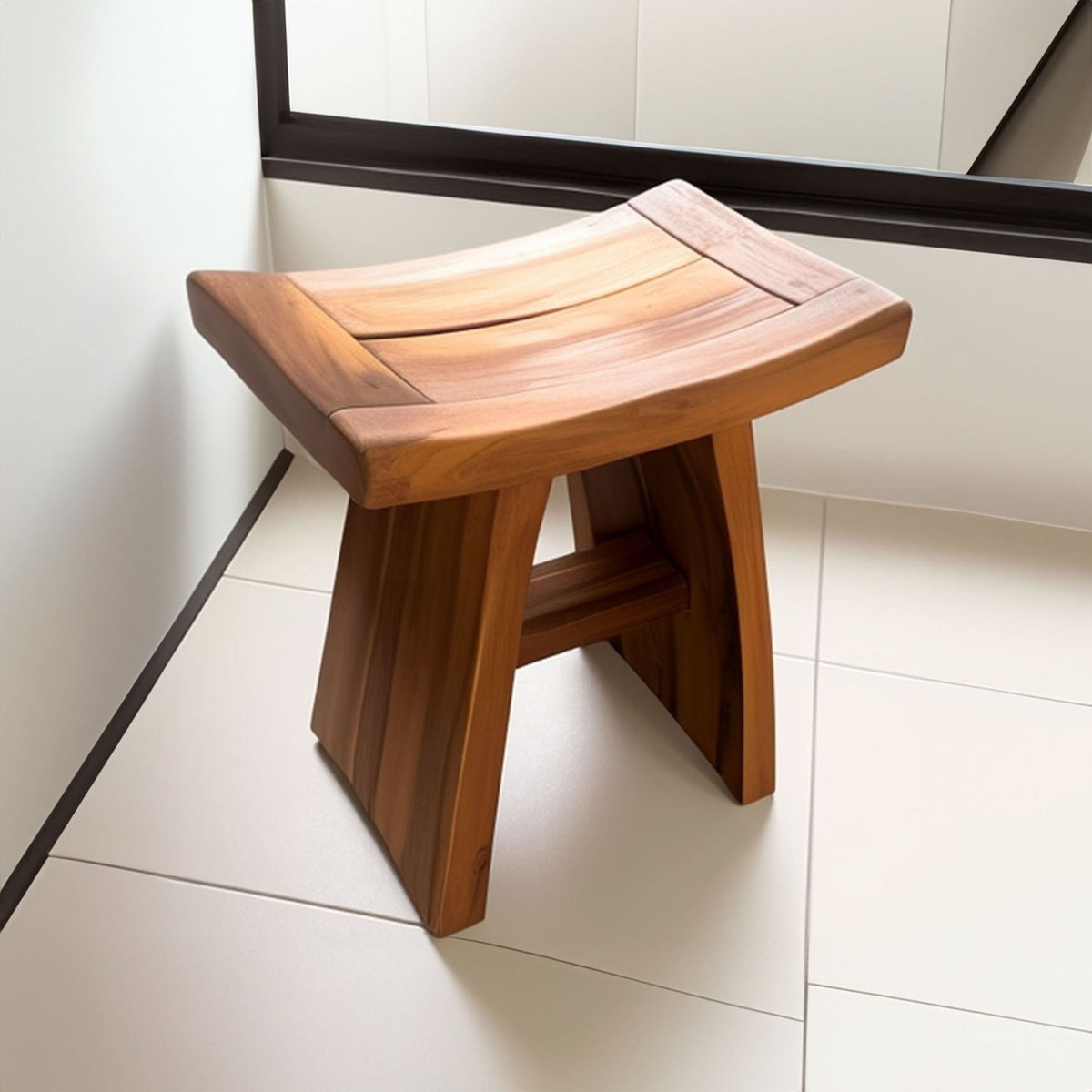 Natural Wood Shower Bench Shower Stool