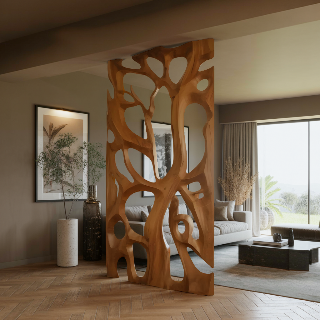 Sculptural Room Divider For Living Room Or Dining Space