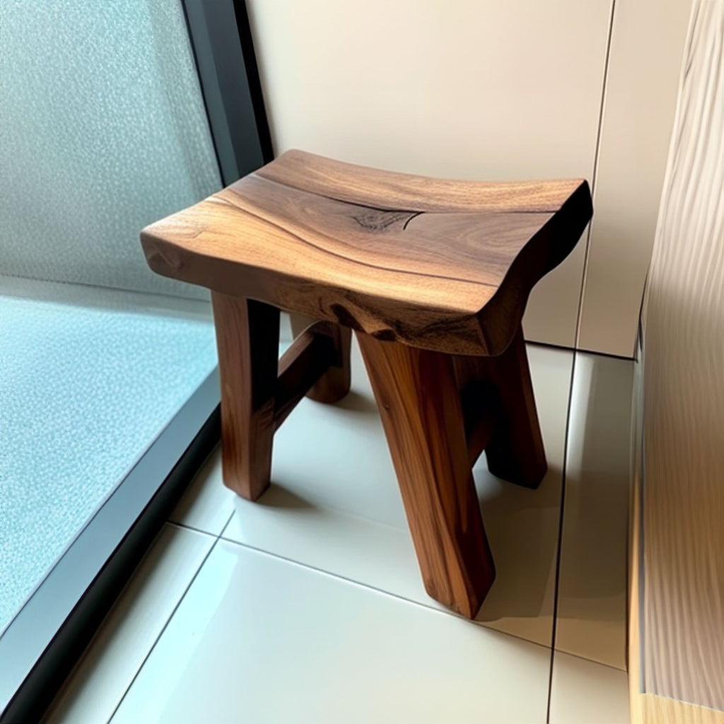 Shower Bench Natural Wood Shower Stool