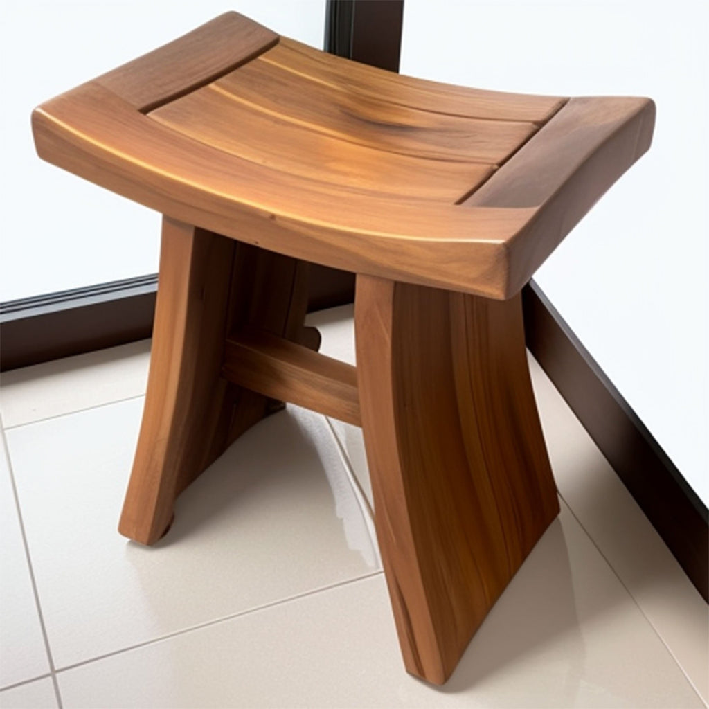 Natural Wood Shower Bench Shower Stool