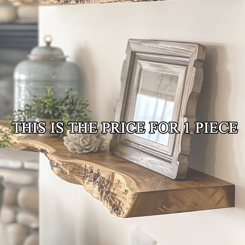 Floating Wood Shelf Live Edge