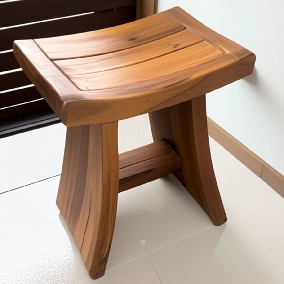 Natural Wood Shower Bench Shower Stool