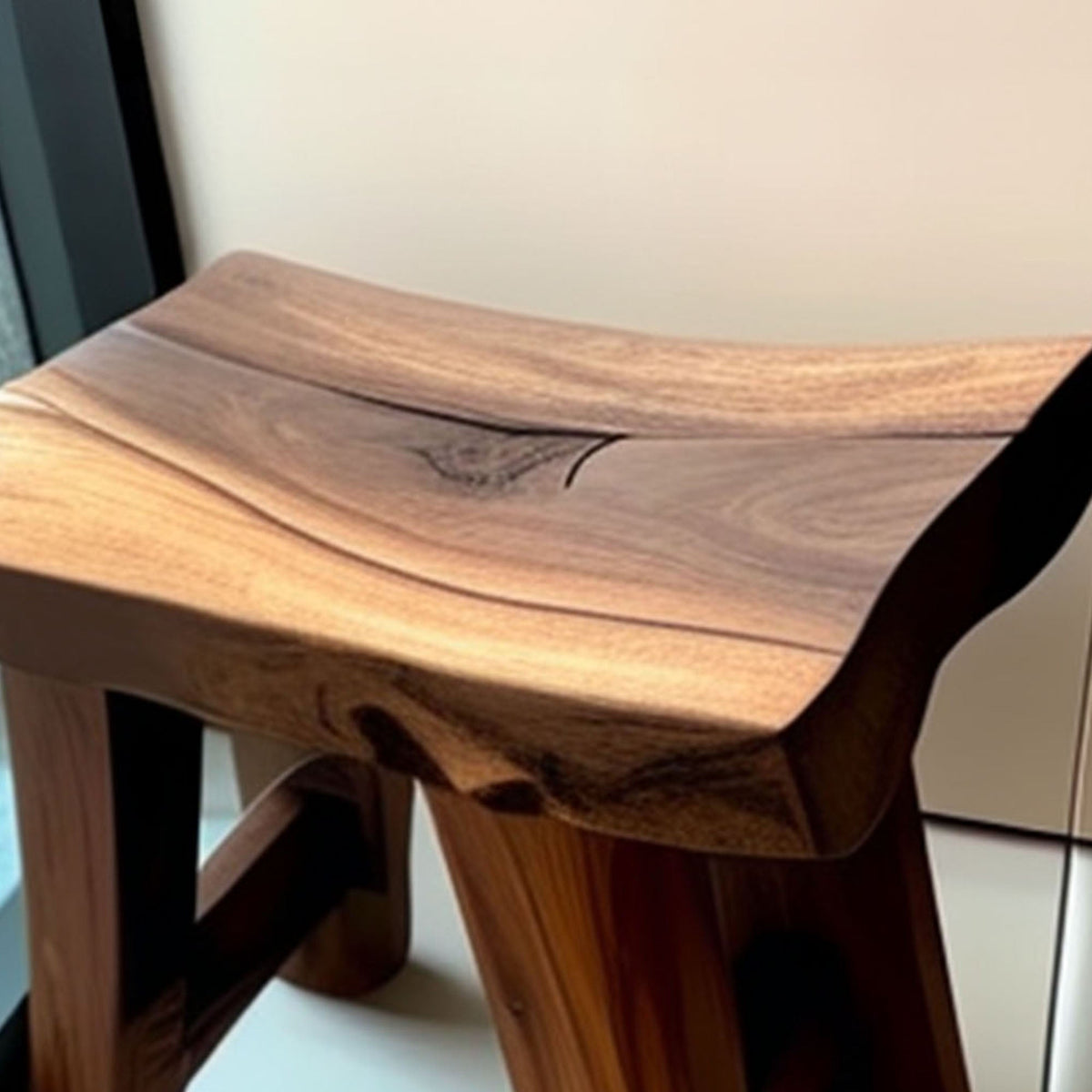 Shower Bench Natural Wood Shower Stool