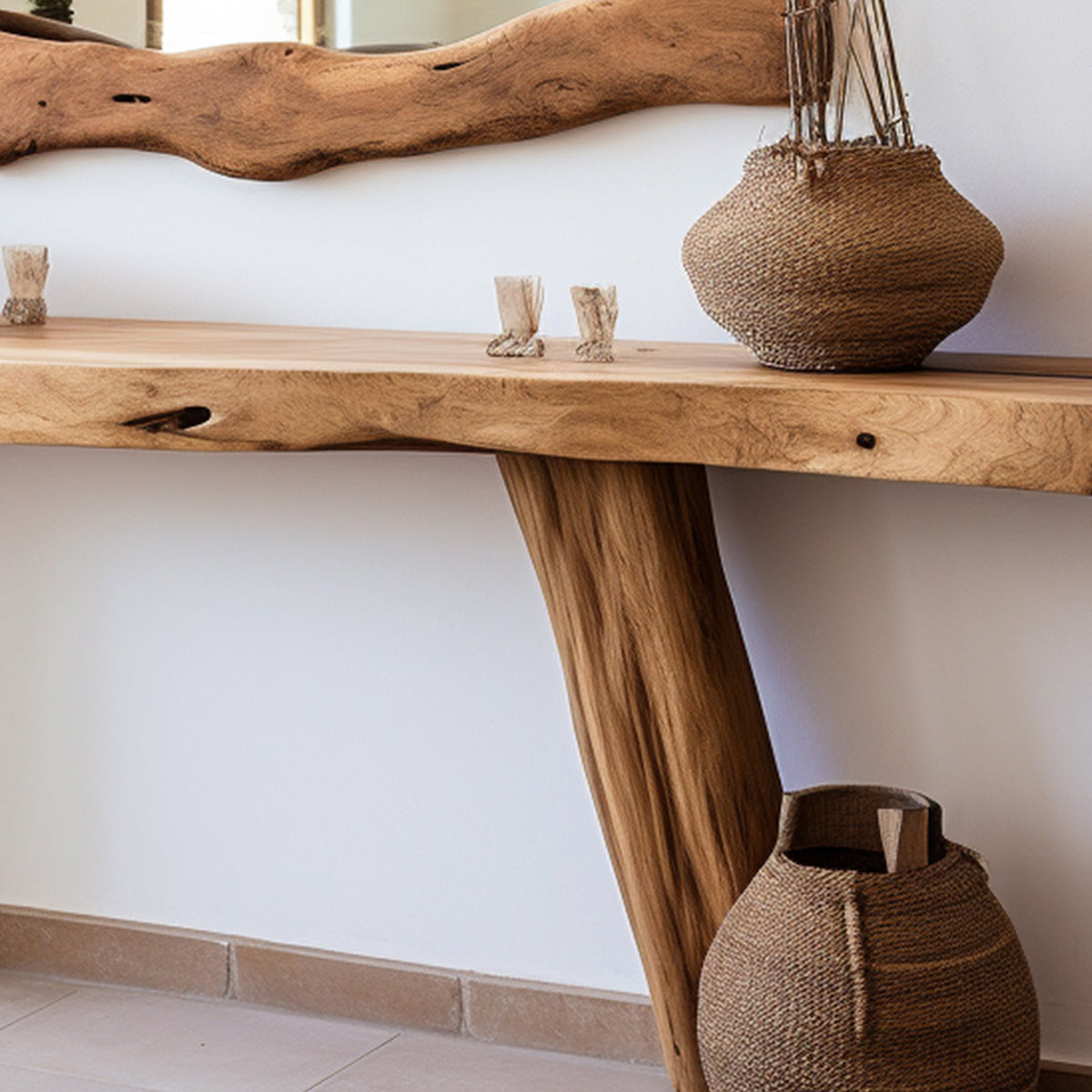 Handcrafted Rustic Console Table For Entryways