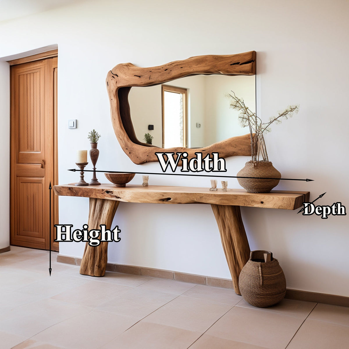Handcrafted Rustic Console Table For Entryways