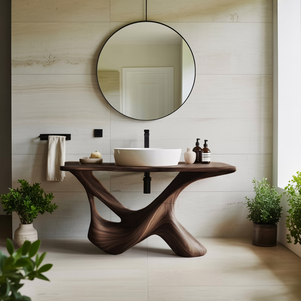 Rustic Bathroom Vanity For Natural Furniture Setup