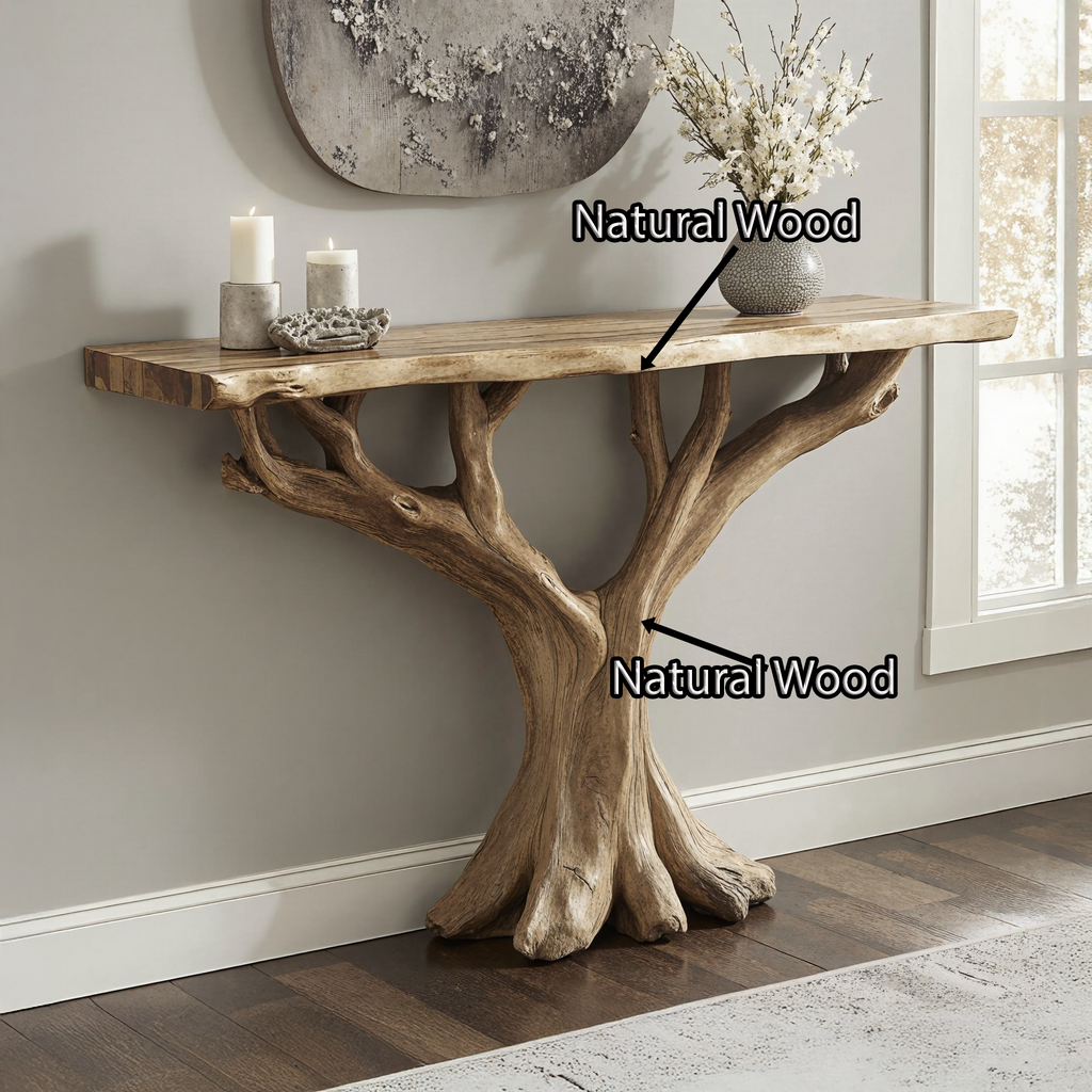 Handcrafted Rustic Console Table For Entryway