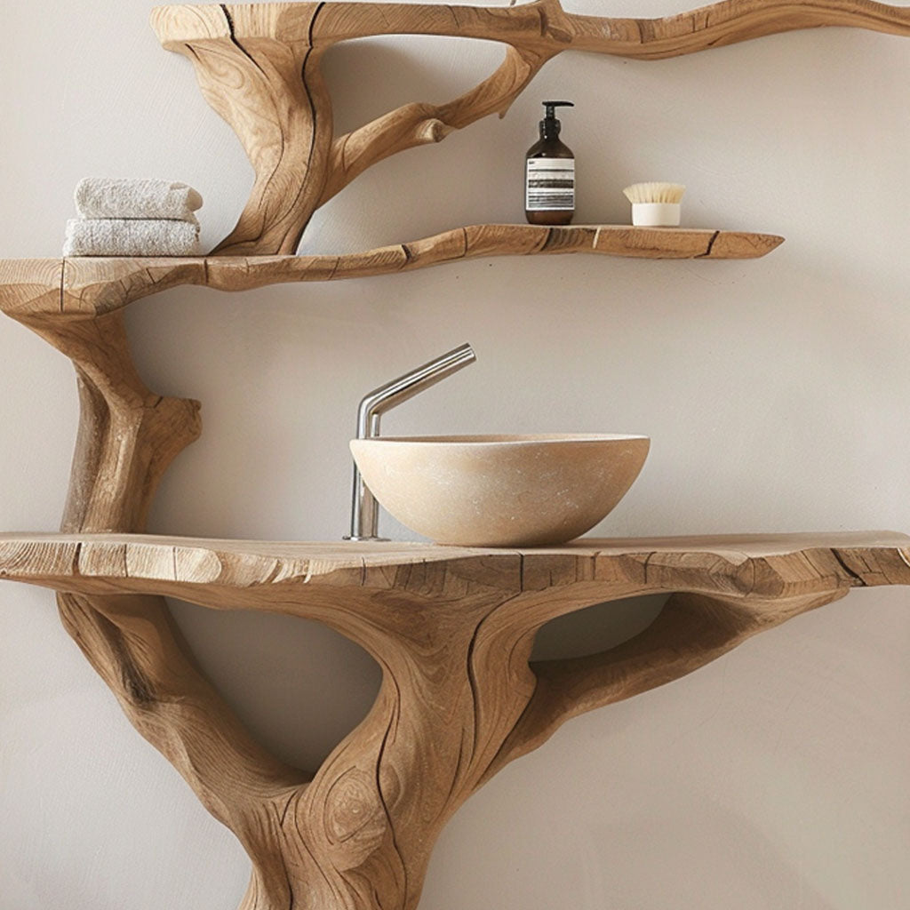 Floating Wood Bathroom Vanity