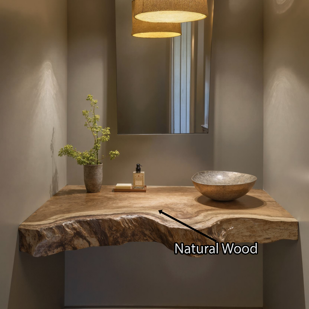 Vintage Rustic Bathroom Vanity Floating Shelf