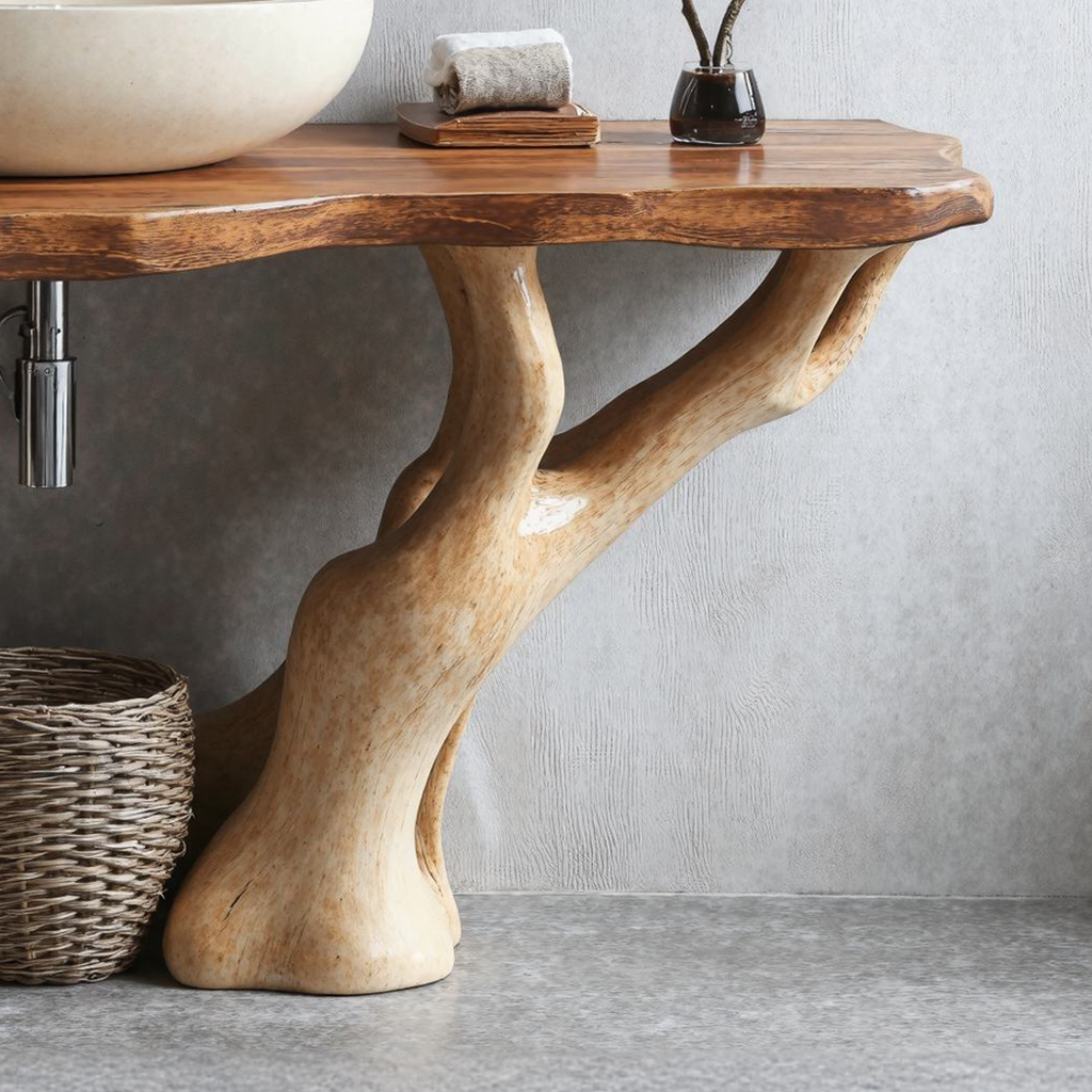 Rustic Live Edge Vanity For Contemporary Bathroom Spaces