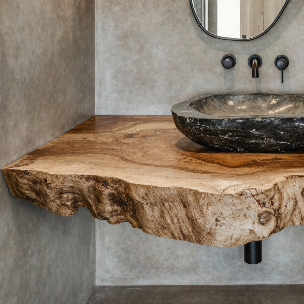 Farmhouse Style Floating Vanity Shelf For Cozy Bathrooms