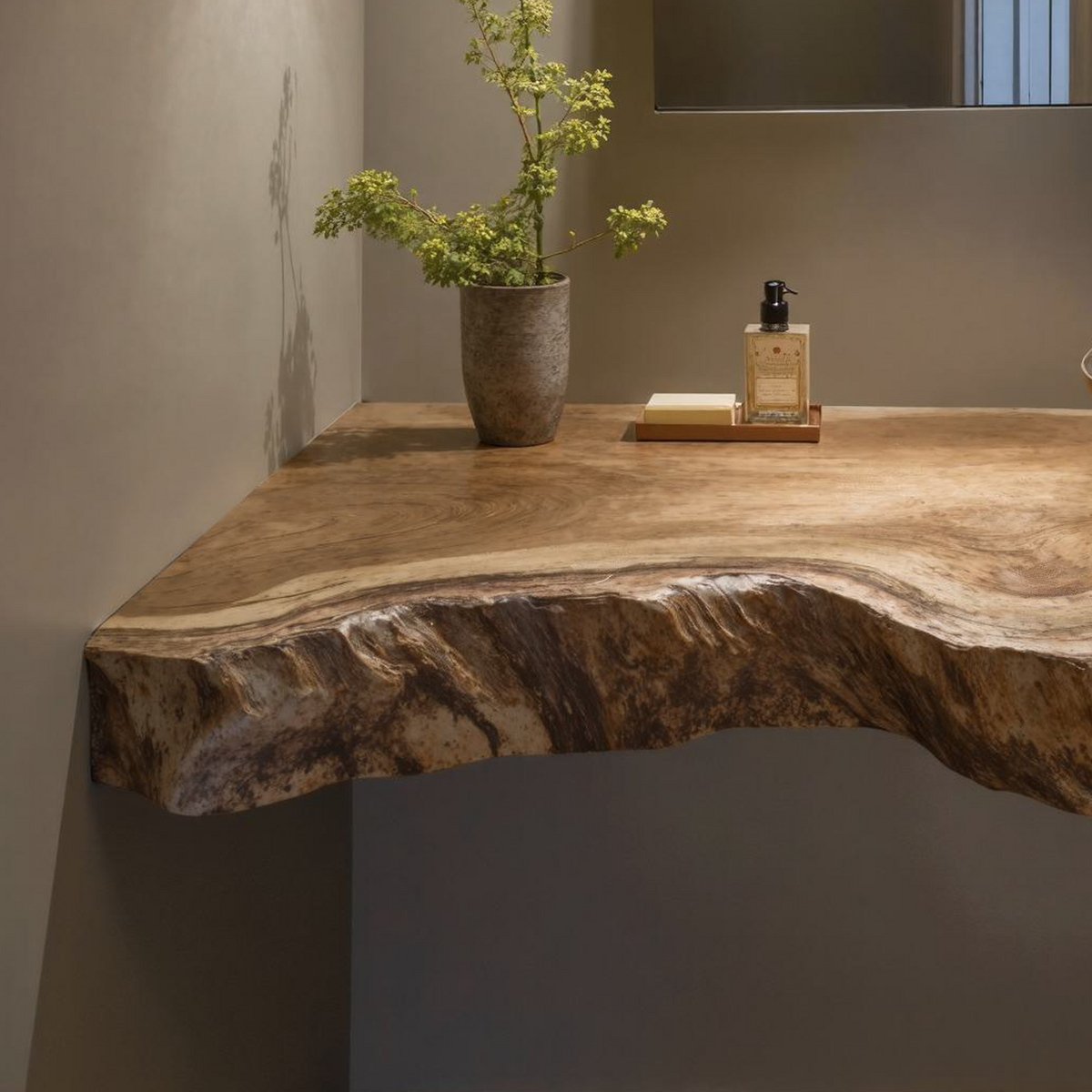 Vintage Rustic Bathroom Vanity Floating Shelf