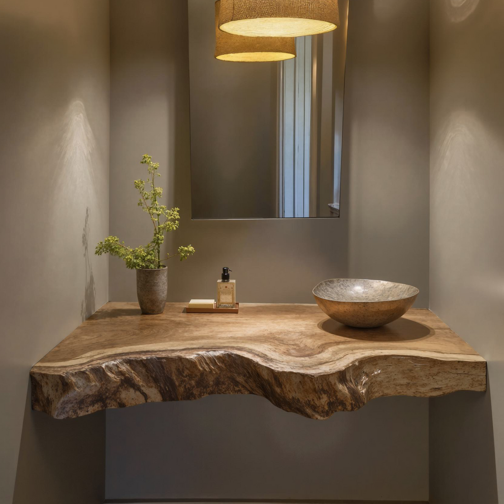 Vintage Rustic Bathroom Vanity Floating Shelf