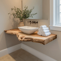 Live Edge Wood Bathroom Vanity Shelf