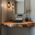 Farmhouse Wooden Bathroom Vanity Shelf For Any Rustic Home