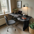 Rustic Office Desk With Live Edge Design For Home Workspace