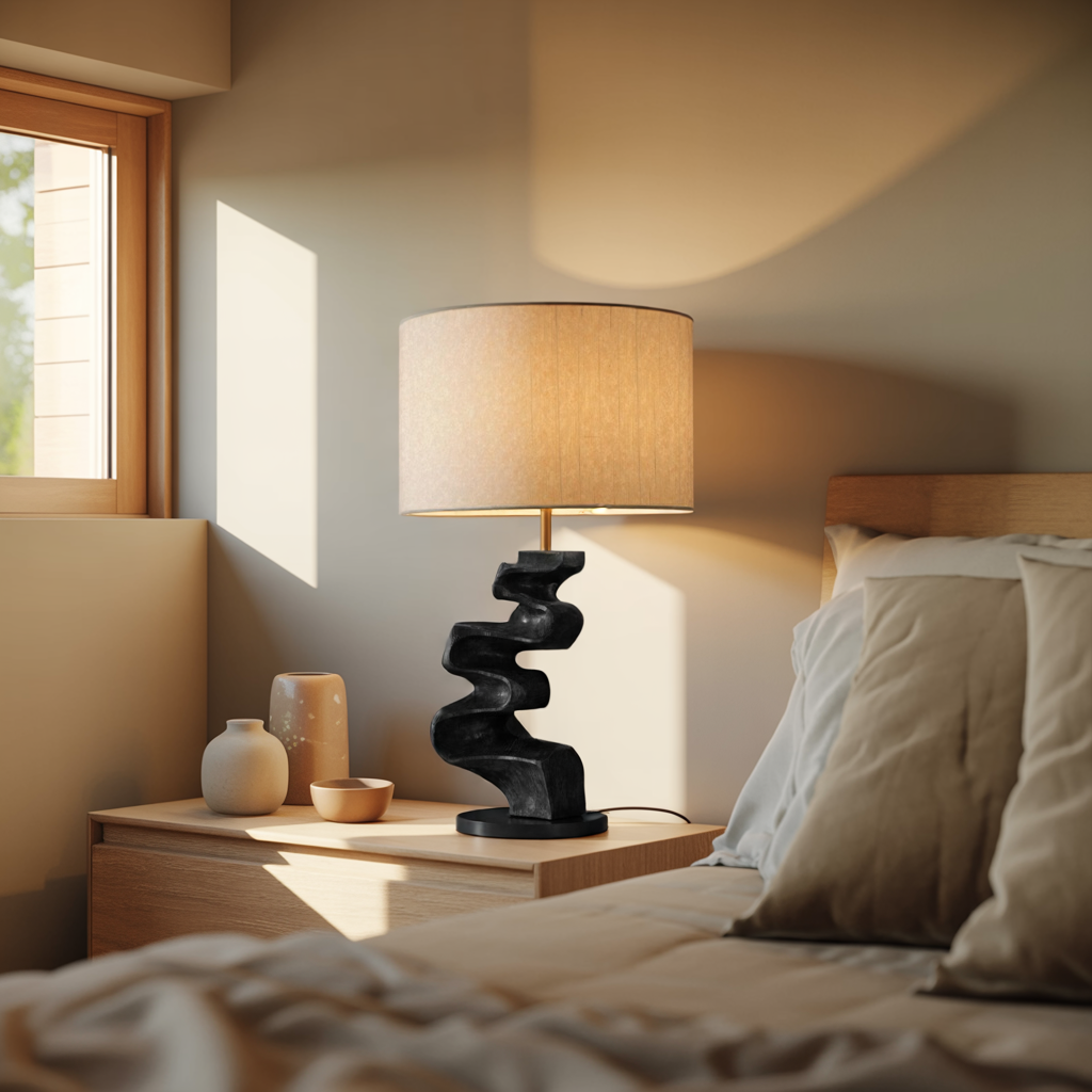 Modern Sculptural Table Lamp For Living Room And Bedroom