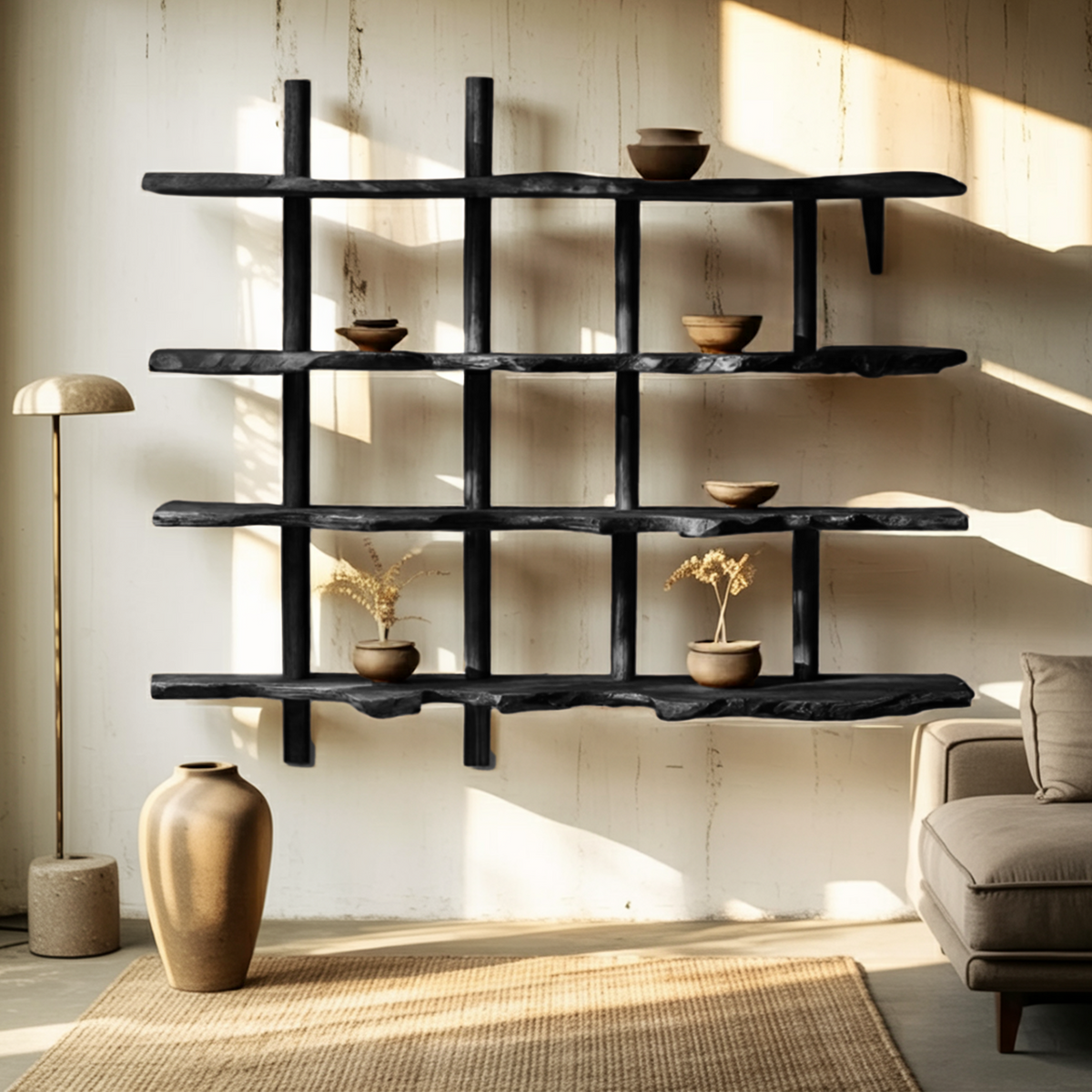 Floating Shelf In Farmhouse Style For Living Room Display