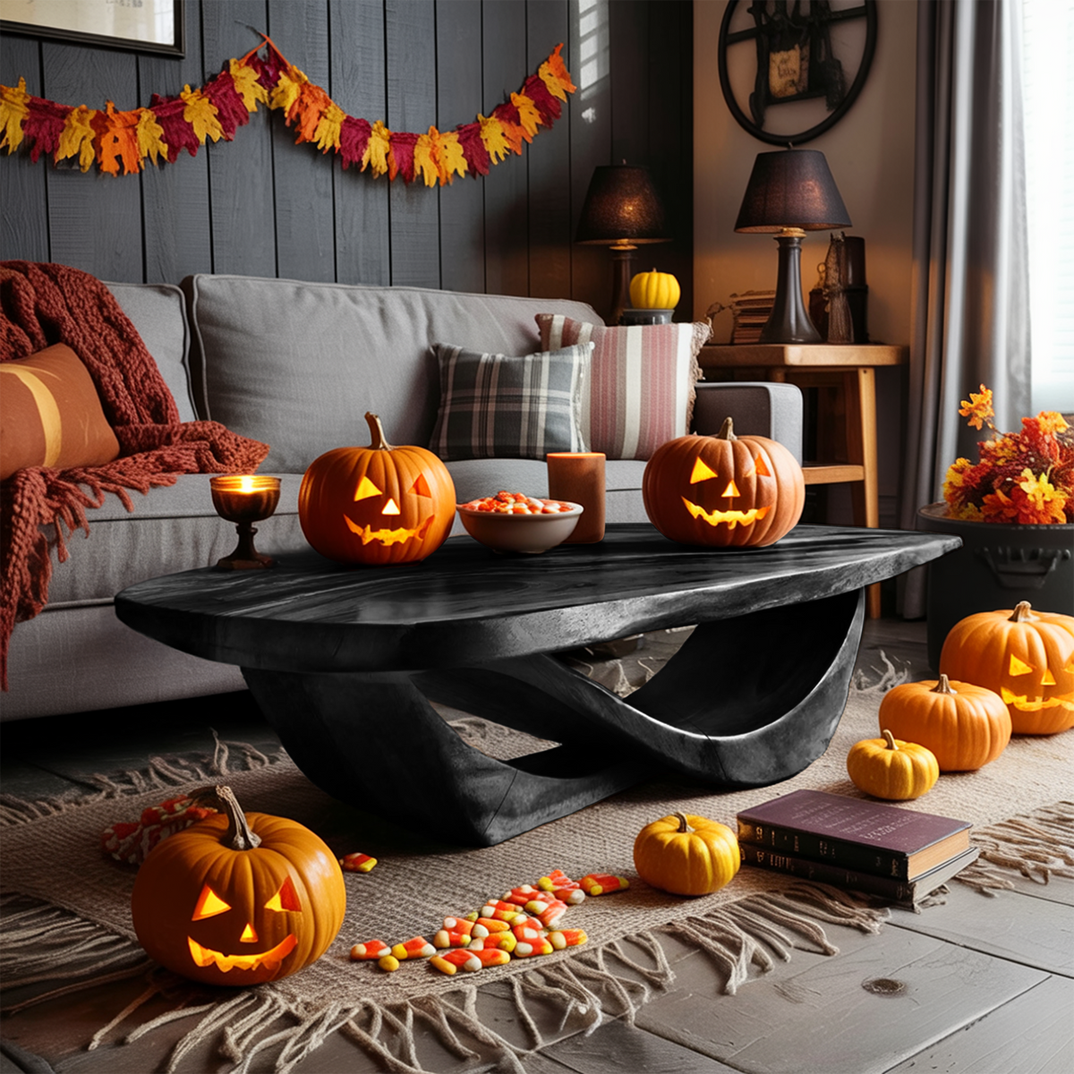 Handcrafted Solid Wood Coffee Table Entryway Design Haunted Look