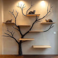 Natural Solid Wood Cat Tree Cat House Gift Cat