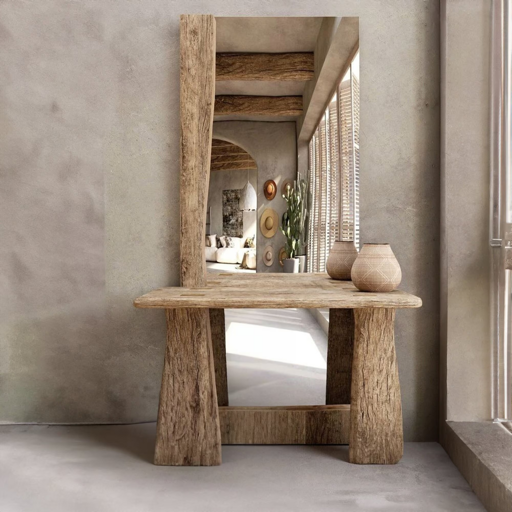 Reclaimed Wood Console Table Live Edge Table
