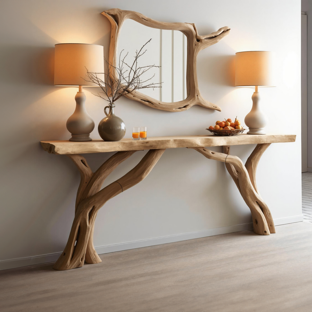 Rustic Console Table Entry Table Decorative