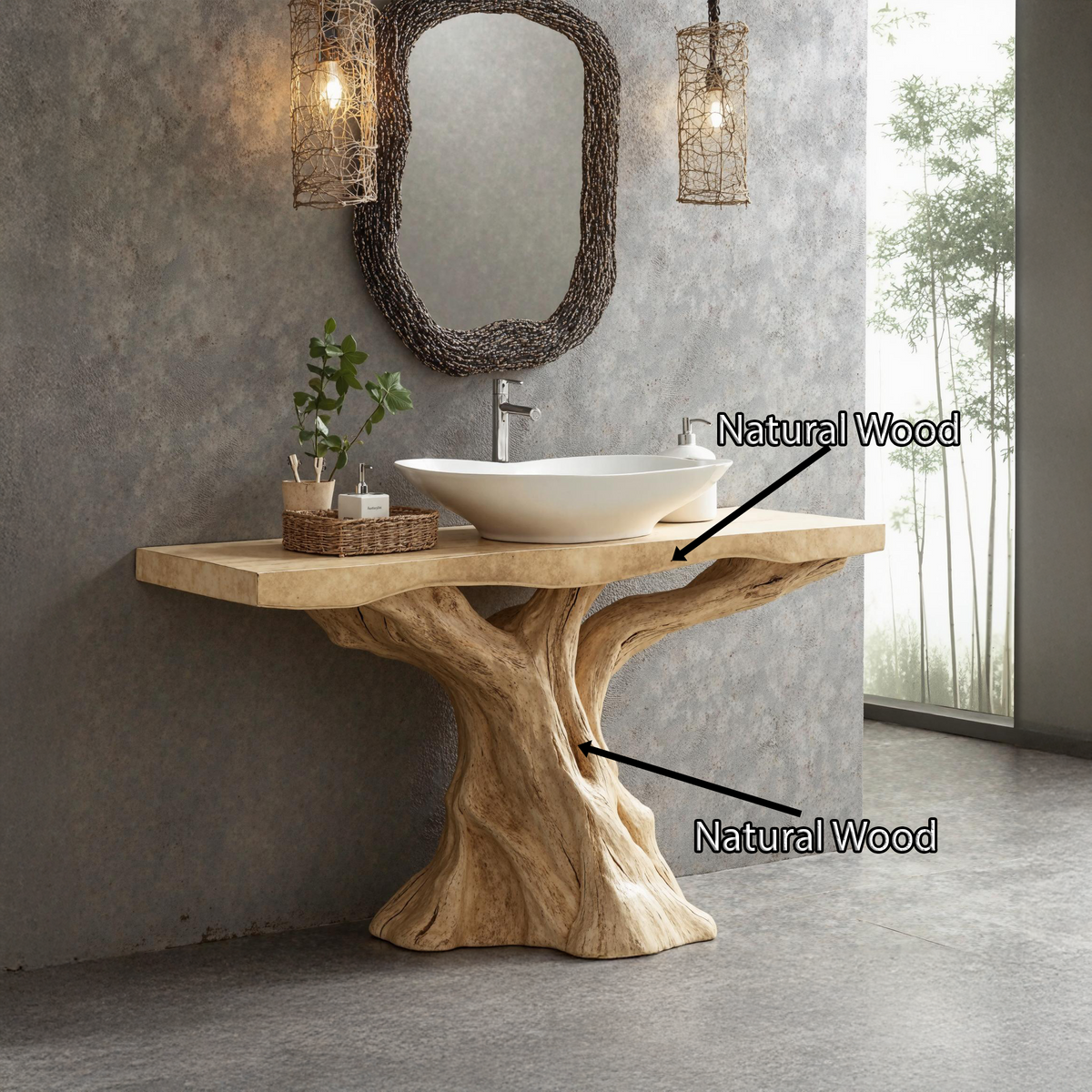 Mid-Century Wood Bathroom Vanity For Stylish Retro Bathrooms