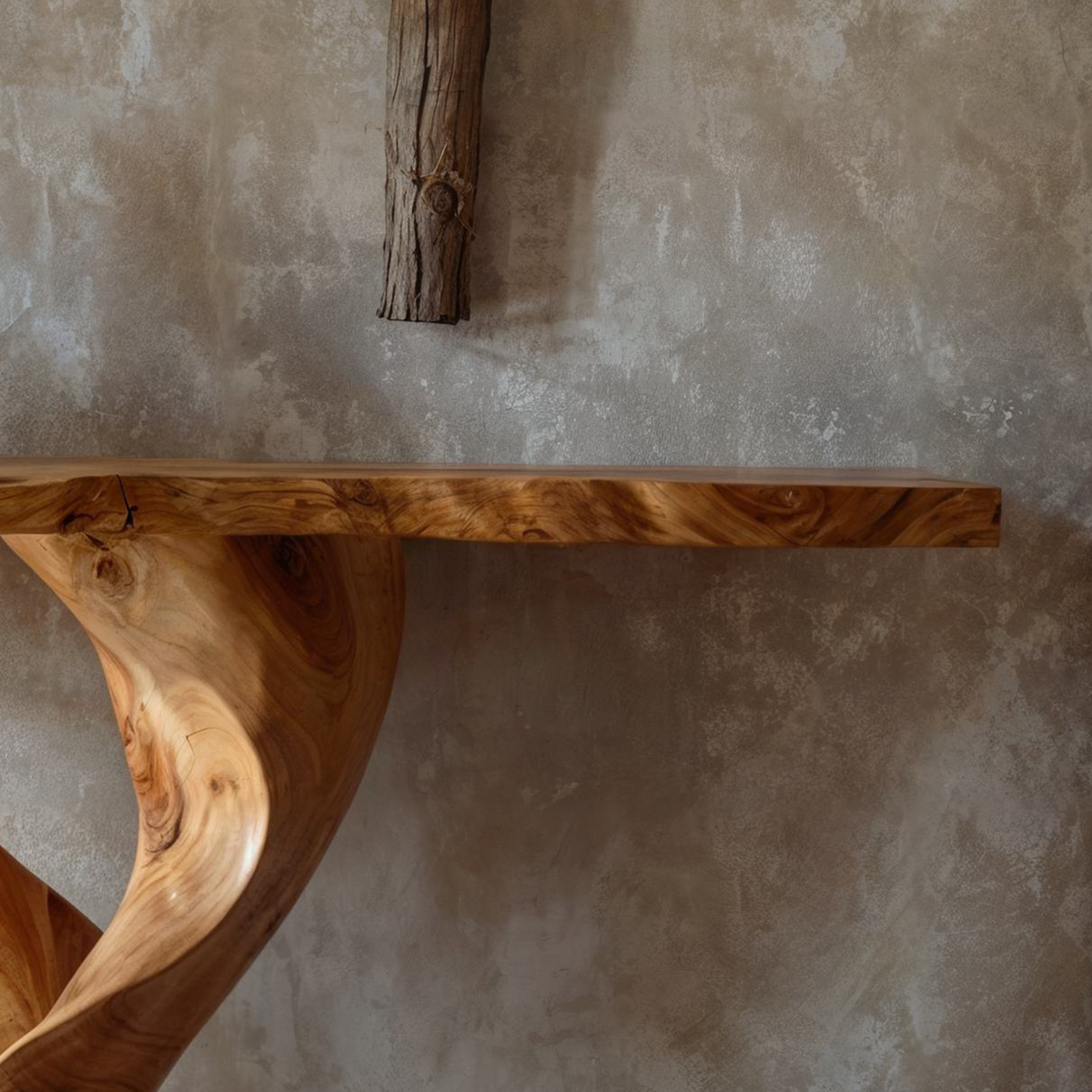 Handcrafted Natural Console Table
