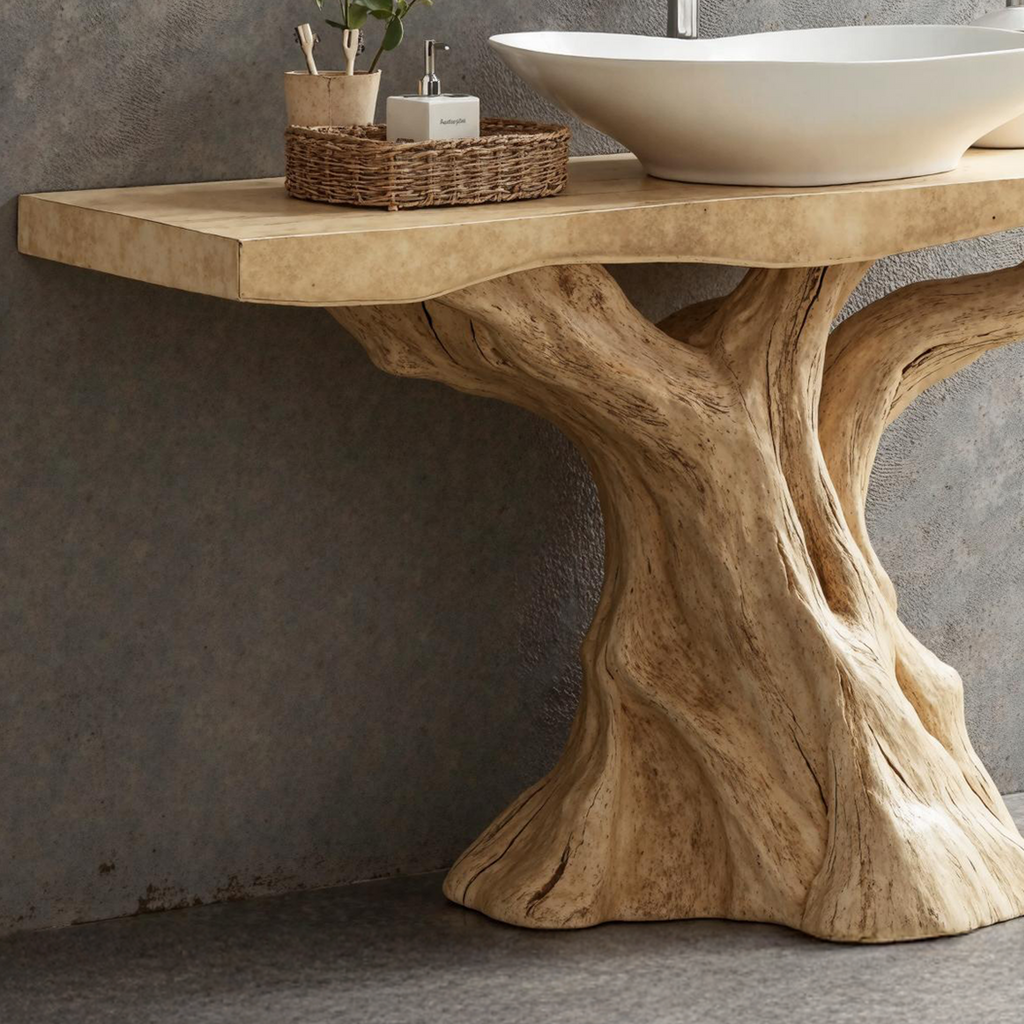 Mid-Century Wood Bathroom Vanity For Stylish Retro Bathrooms