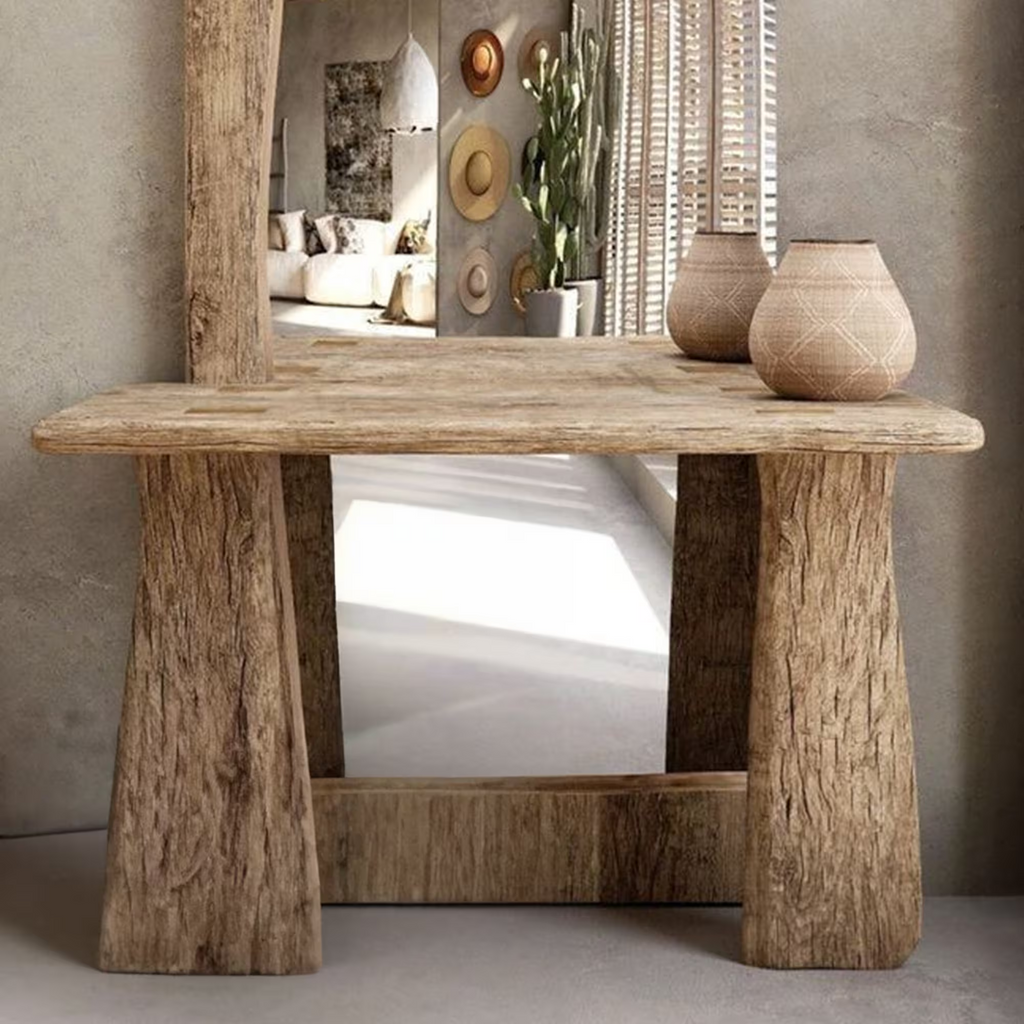 Reclaimed Wood Console Table Live Edge Table