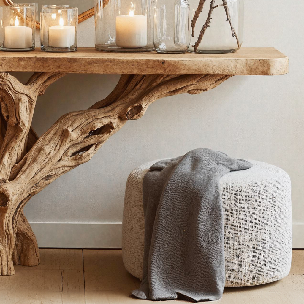 Narrow Christmas Floating Console Table Wooden