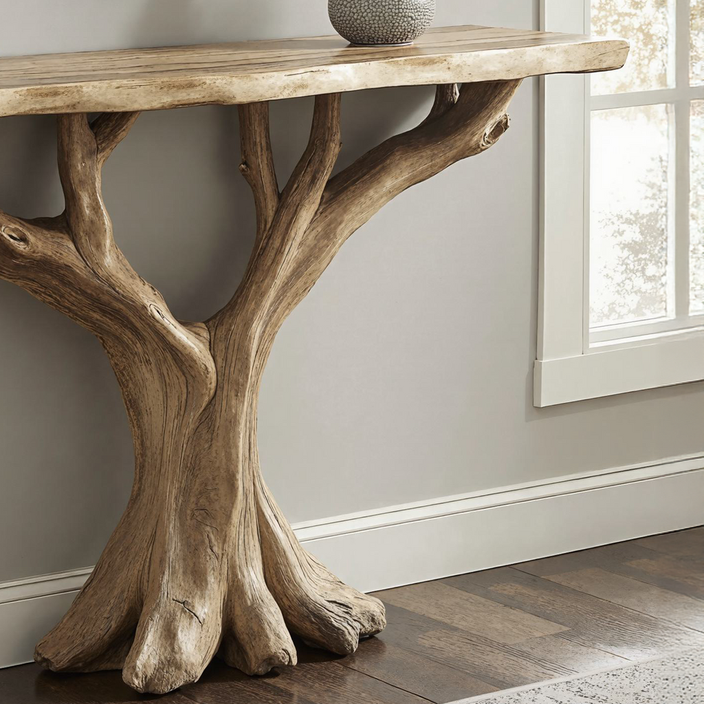 Handcrafted Rustic Console Table For Entryway