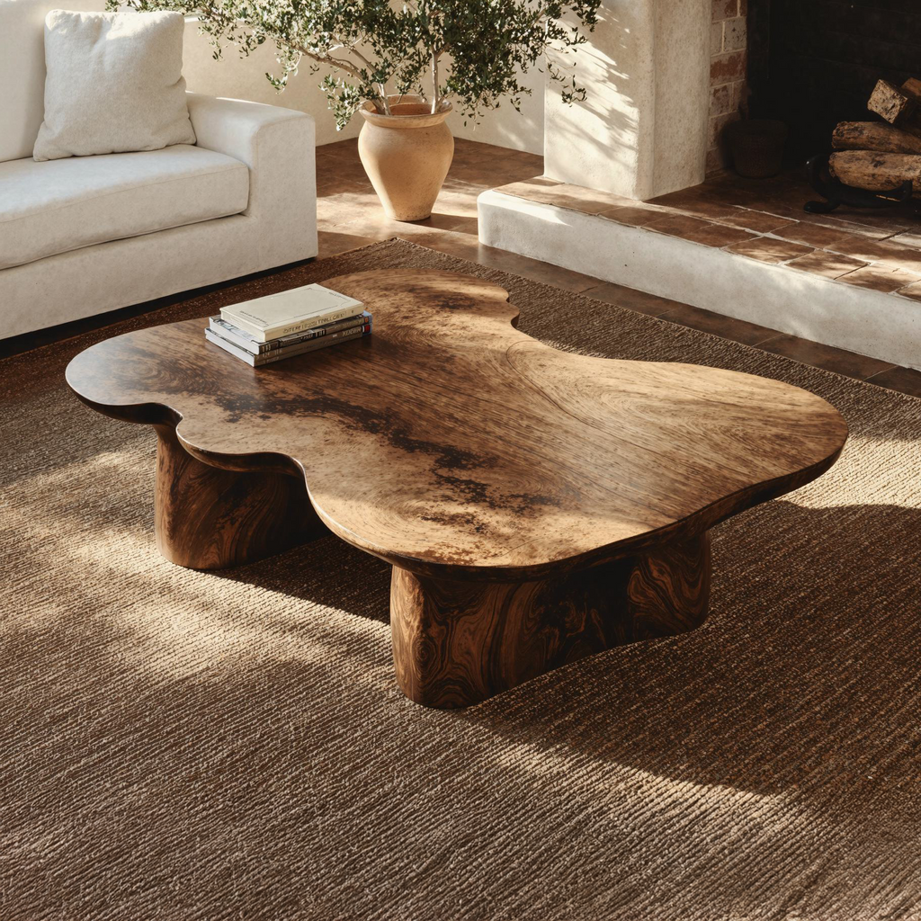 Handcrafted Wood Coffee Table Sofa Table